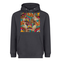Smoke school bus driver and flower seamless patterns Heavyweight Hoodie - BundleAndBundleShop