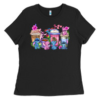 Black stitch with lilo coffee cups Ladies Tee - AdoDesignShop