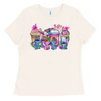 Bone stitch with lilo coffee cups Ladies Tee - AdoDesignShop