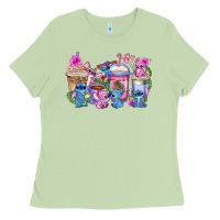 Matcha stitch with lilo coffee cups Ladies Tee - AdoDesignShop