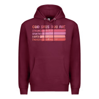 Burgundy god says you are Premium Hoodie - MaliasSmallBusiness
