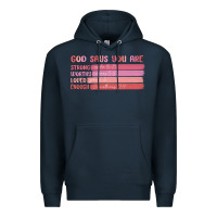 Navy god says you are Premium Hoodie - MaliasSmallBusiness