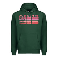 Sports Green god says you are Premium Hoodie - MaliasSmallBusiness