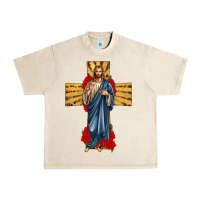 Sandshell jesus christ cross Urban Heavy Tee - texasbilliewilder
