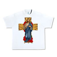 White jesus christ cross Urban Heavy Tee - texasbilliewilder