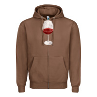 Chestnut wine glass fa element Zipper Hoodie - FaDigitalArtStudio