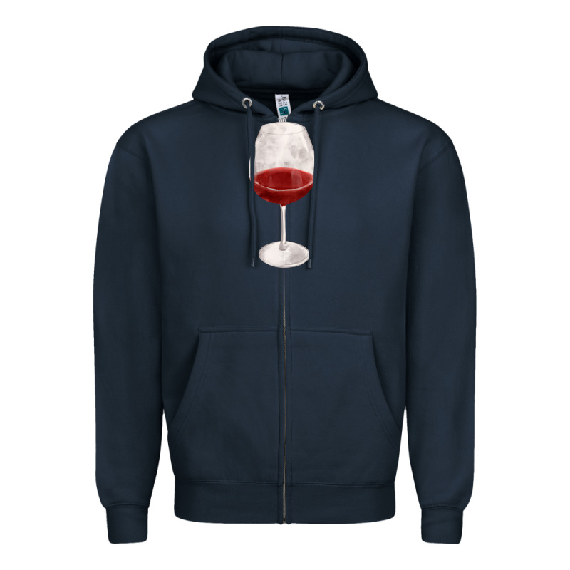 Wine Glass Fa Element Zipper Hoodie by FaDigitalArtStudio | Teevron