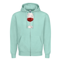Seafoam wine glass fa element Zipper Hoodie - FaDigitalArtStudio