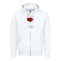 White wine glass fa element Zipper Hoodie - FaDigitalArtStudio