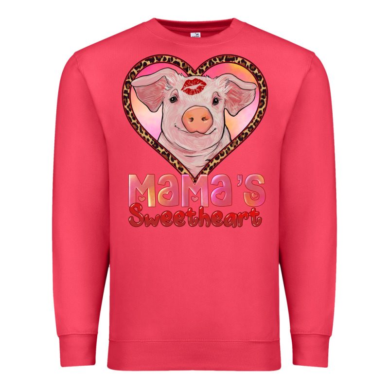Mama's Sweetheart Baby Pig Premium Sweatshirt by AdoDesignShop | Teevron