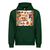Forest Green fall vibes coffee Urban Hoodie - MaliasSmallBusiness