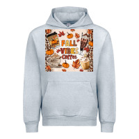 Heather Grey fall vibes coffee Urban Hoodie - MaliasSmallBusiness