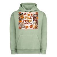 Pigment Oil Green fall vibes coffee Urban Hoodie - MaliasSmallBusiness