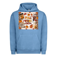 Pigment Pebble Blue fall vibes coffee Urban Hoodie - MaliasSmallBusiness
