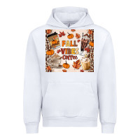 White fall vibes coffee Urban Hoodie - MaliasSmallBusiness