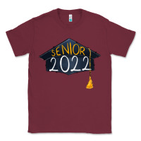 Burgundy senior 2022 graduation cap Classic Tee - RanaPortraitStore