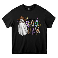 Black Boo Haw Heavy Core Tee - CowhideDigitalArt