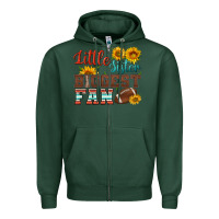 Sports Green little sister biggest fan american football Zipper Hoodie - HRA Design Shop