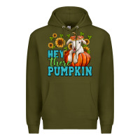 Army Green Hey there pumpkin Lamb Premium Hoodie - NancyCooperArtShop
