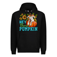 Black Hey there pumpkin Lamb Premium Hoodie - NancyCooperArtShop