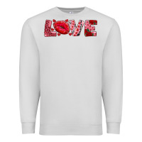 Dove Grey love with kiss Premium Sweatshirt - AdoDesignShop