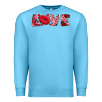 Ocean Blue love with kiss Premium Sweatshirt - AdoDesignShop