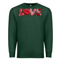 Sports Green love with kiss Premium Sweatshirt - AdoDesignShop