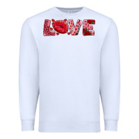 White love with kiss Premium Sweatshirt - AdoDesignShop