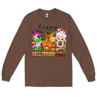 Chestnut happy hallothanksmas farm animals Long Sleeve Tee - texasbilliewilder