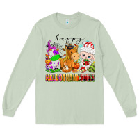 Matcha happy hallothanksmas farm animals Long Sleeve Tee - texasbilliewilder
