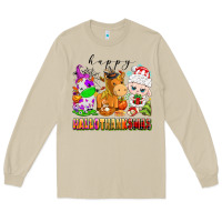 Mushroom happy hallothanksmas farm animals Long Sleeve Tee - texasbilliewilder