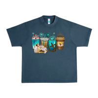 Midnight Navy jesus coffee cups Urban Heavy Tee - texasbilliewilder