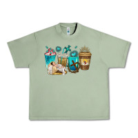 Oil Green jesus coffee cups Urban Heavy Tee - texasbilliewilder