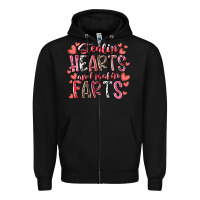 Black stealin hearts and makin farts Zipper Hoodie - RacoonDesign