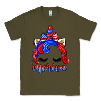 Army Green 4th of july 'merica unicorn Classic Tee - Zillion Design Studio