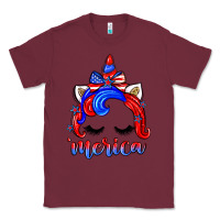 Burgundy 4th of july 'merica unicorn Classic Tee - Zillion Design Studio