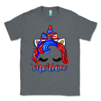 Charcoal Heather 4th of july 'merica unicorn Classic Tee - Zillion Design Studio