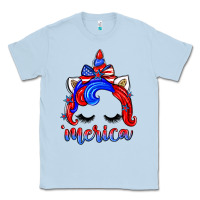 Dusty Blue 4th of july 'merica unicorn Classic Tee - Zillion Design Studio