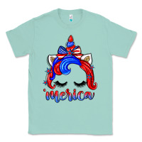 Seafoam 4th of july 'merica unicorn Classic Tee - Zillion Design Studio