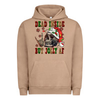 Pigment Burro Dead inside but jolly af Urban Hoodie - NancyCooperArtShop