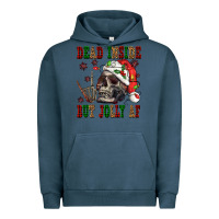 Pigment Midnight Navy Dead inside but jolly af Urban Hoodie - NancyCooperArtShop