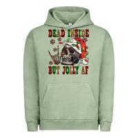 Pigment Oil Green Dead inside but jolly af Urban Hoodie - NancyCooperArtShop