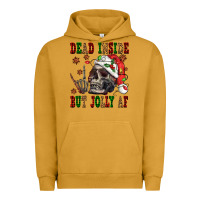 Pigment Peanut Butter Dead inside but jolly af Urban Hoodie - NancyCooperArtShop
