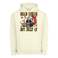 Pigment Pistachio Dead inside but jolly af Urban Hoodie - NancyCooperArtShop