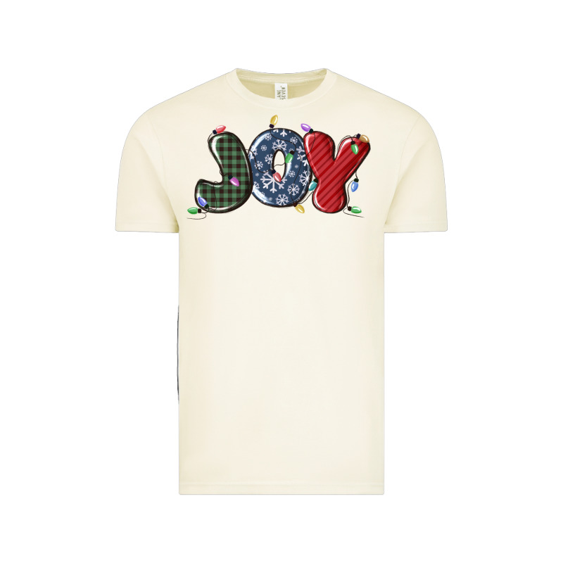 Joy Christmas Lights Vintage Tee by MaliasSmallBusiness | Teevron