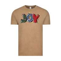Vintage Coffee joy christmas lights Vintage Tee - MaliasSmallBusiness