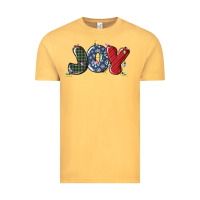 Vintage Mustard joy christmas lights Vintage Tee - MaliasSmallBusiness