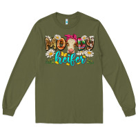 Army Green moody heifer Long Sleeve Tee - Zillion Design Studio