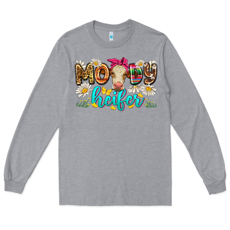 Moody Heifer Long Sleeve Tee by Zillion Design Studio | Teevron