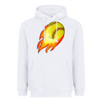 White softball Heavyweight Hoodie - JahusDesignShop